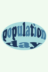population day, vector illustration, sticker