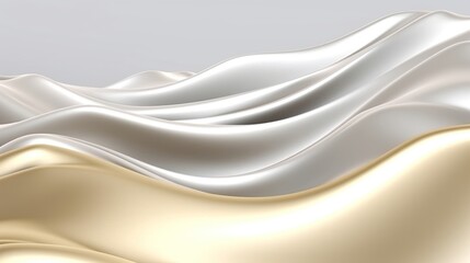 White gold 3 d background with wave A professional photography should use a high - quality Generative AI