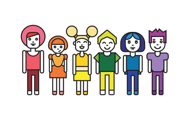 Pride month, LGBTQ person together, rainbow movement, diversity happy crowd, love and support