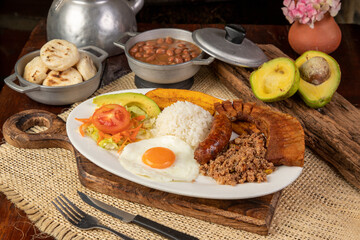 traditional colombian lunch absolutely complete