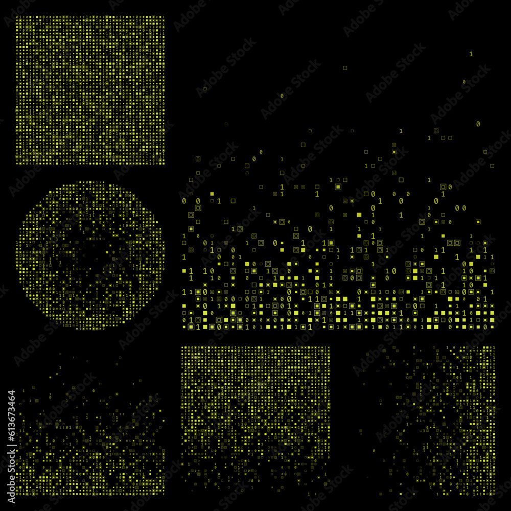 Poster abstract matrix background. lime color theme backgrounds. gradient geometric patterns. trendy vector