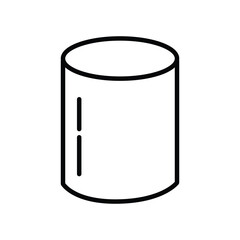 cylinder shape illustration vector graphic icon