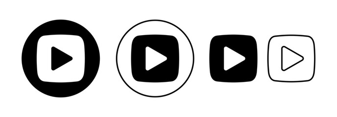 Play Icon vector for web and mobile app. Play button sign and symbol