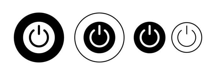 Power icon vector for web and mobile app. Power Switch sign and symbol. Electric power