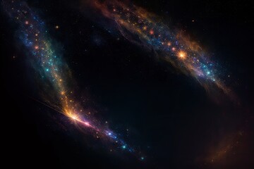 Obraz na płótnie Canvas Galaxies Éthérées: Une Danse Lumineuse dans le Vide Insondable par Generative AI 6