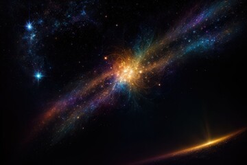 Obraz na płótnie Canvas Galaxies Éthérées: Une Danse Lumineuse dans le Vide Insondable par Generative AI 2