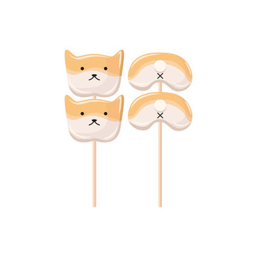 Shiba Inu Mitarashi Dango, dog shaped Japanese glutinous rice