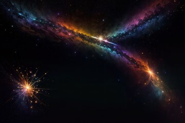 Obraz na płótnie Canvas Ätherische Galaxien: Ein Leuchtender Tanz im Unfassbaren Leeren von Generative AI 10