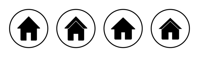 Home icon set illustration. House sign and symbol