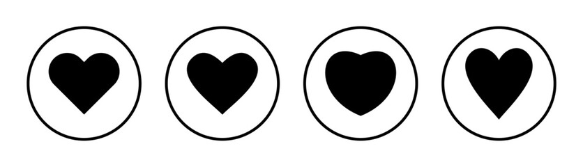 Love icon set illustration. Heart sign and symbol. Like icon vector.