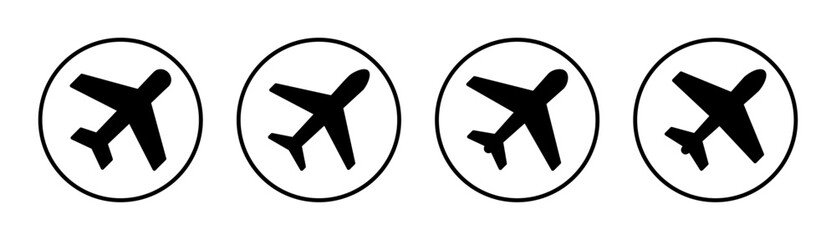 Plane icon set illustration. Airplane sign and symbol. Flight transport symbol. Travel sign. aeroplane