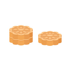 Vector illustration of mooncake, Chinese bakery product traditionally eaten during the Mid-Autumn Festival