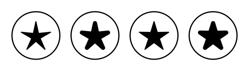 Fototapeta premium Star Icon set illustration. rating sign and symbol. favourite star icon