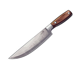 knife with wooden handle icon