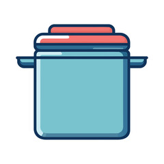 Metal cooking pan with lid and handle