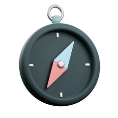 Navigate your way through the wilderness with this detailed 3D icon of a compass. Perfect for camping, hiking, and outdoor-themed designs. This high-quality illustration showcases a functional compass
