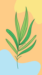 illustration of a leaf wallpaper design