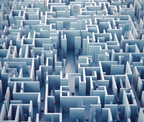 Fototapeta premium blue and white labyrinth