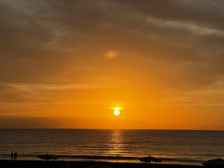 sunset over the sea