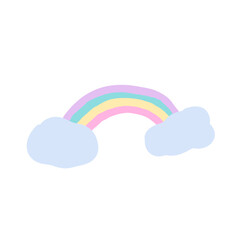 rainbow and clouds