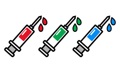 Narcotic drug and syringe icon, 마약약물과  주사기 아이콘