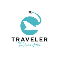 airplane tail transportation logo