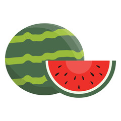 watermelon slice isolated on white