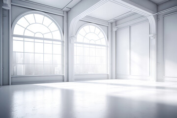 Empty room digital backdrop, generative ai