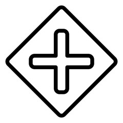 Crossroad icon in line style, use for website mobile app presentation