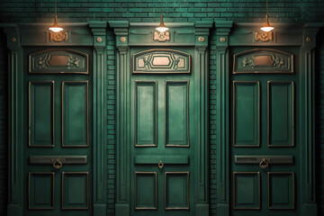 Empty room digital backdrop, generative ai