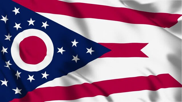 Ohio State Flag Loop 4K