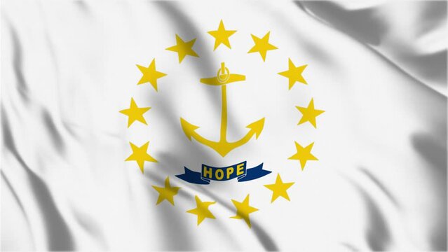 Rhode Island State Flag Loop 4K