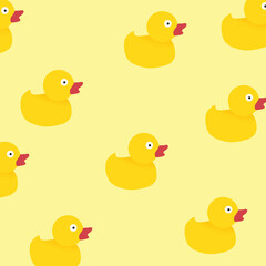 yellow duck seamless pattern background 