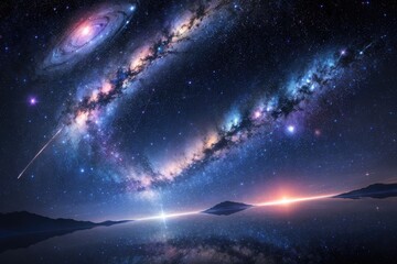 Obraz na płótnie Canvas Podróż do Niewidocznego: Przygoda w stronę Nieskończonych Możliwości Tajemniczego Wszechświata przez Generative AI 11