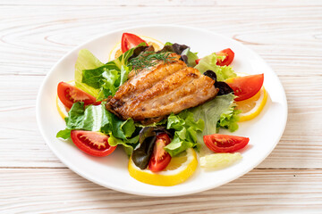 grilled snapper fish steak