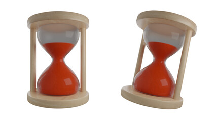 hourglass timer 3d object set 