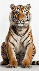 Fototapeta na wymiar white bengal tiger on a rock