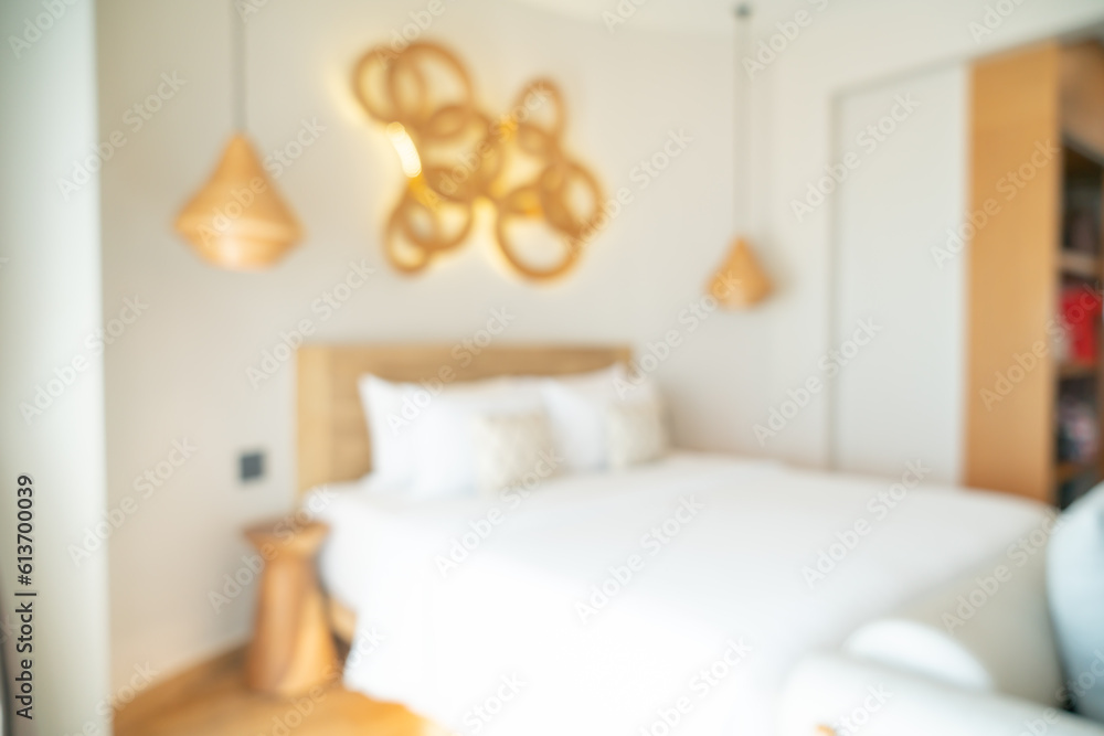 Sticker abstract blur bedroom for background