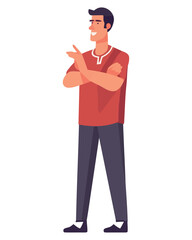 One successful businessman standing, smiling