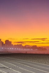 sunrise at Leblon beach in Rio de Janeiro.