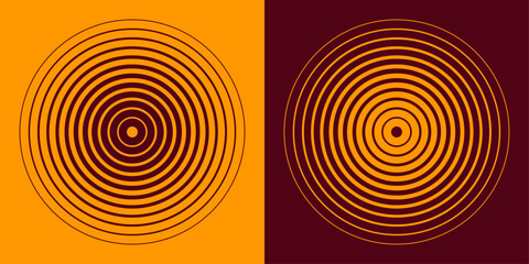 Abstract circle shape for wall art design