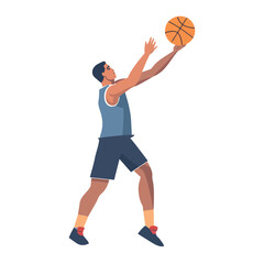 Man playing basketball sport