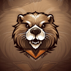Modern Beaver Mascot Logo Design Vector: Illustration for Esport & Sport Team Badge, Emblem, T-shirt Printing