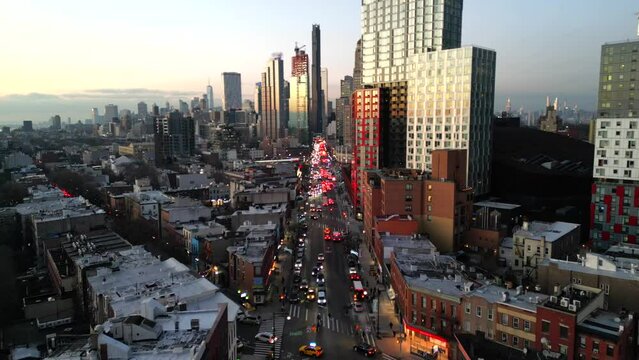 Aerial View of Flatbush Avenue During Night Time - Pt. 4