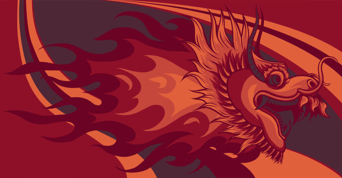Traditional Asian Dragon. This is vector illustration ideal for a mascot