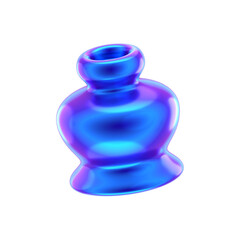 3D ABSTRACT PURPLE METAL OBJECT RENDER