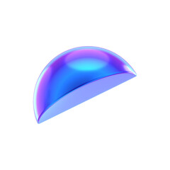 3D ABSTRACT PURPLE METAL OBJECT RENDER