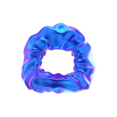 3D ABSTRACT PURPLE METAL OBJECT RENDER