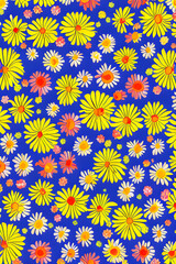 An abstract image of flowers. (AI-generated fictional illustration)
