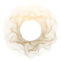 Abstract circle lines wave gold gradient isolated on transparent background. Vector in concept luxury, technology, science, music, modern. - 613709479